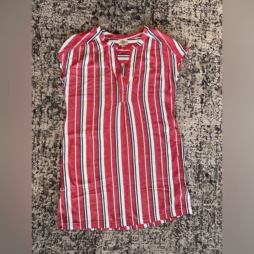 St. John's Bay Red and White Striped Dress